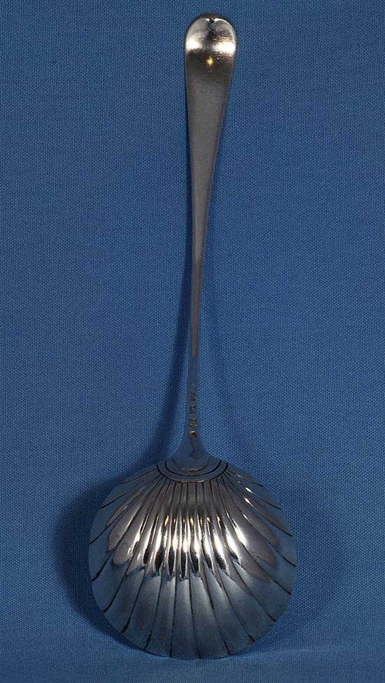 A George III silver Old English pattern soup ladle, Length 12 ¾”/322mm Weight 5.3oz/149grms